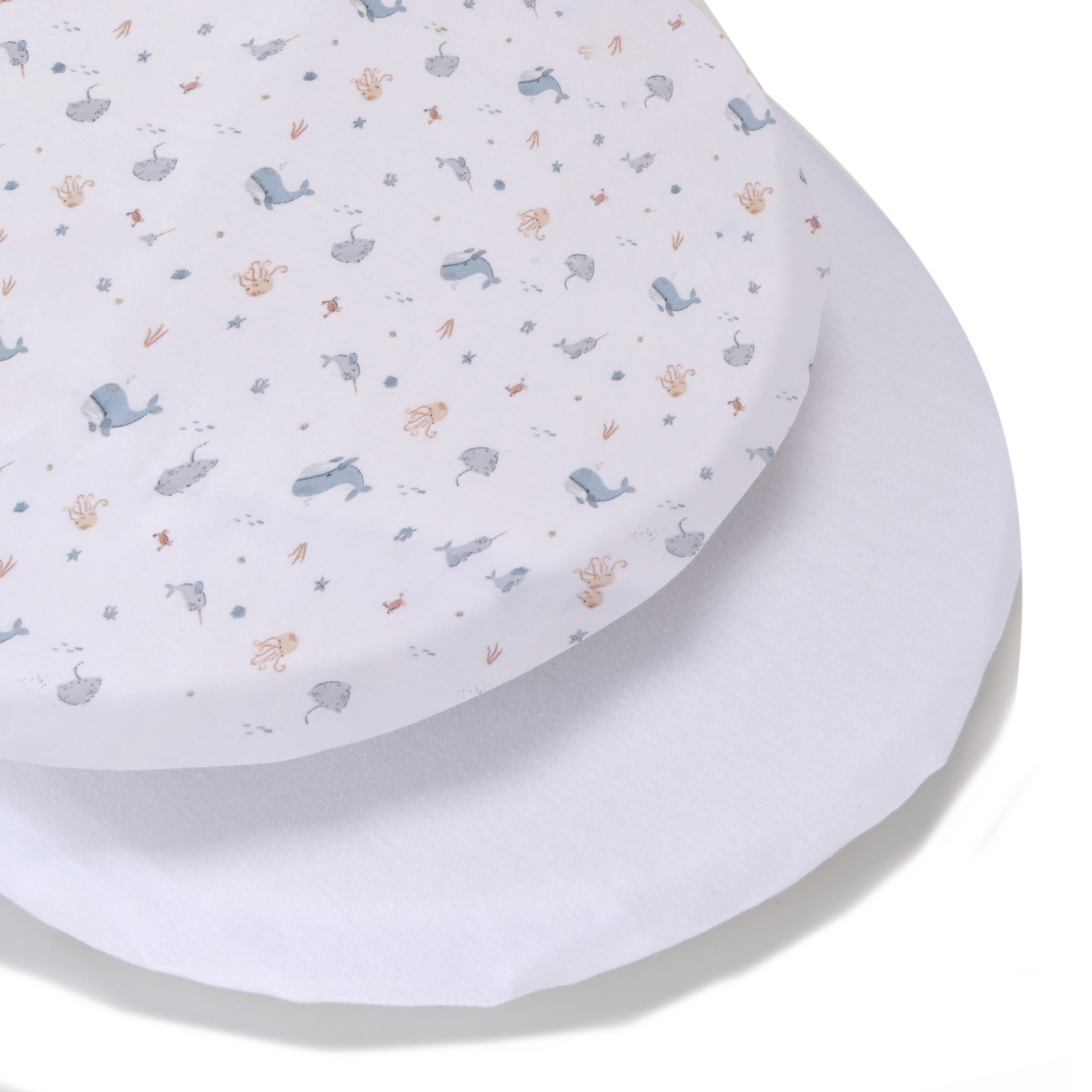 Moses Basket Sheets - 30 x 70cm - 2 Pack