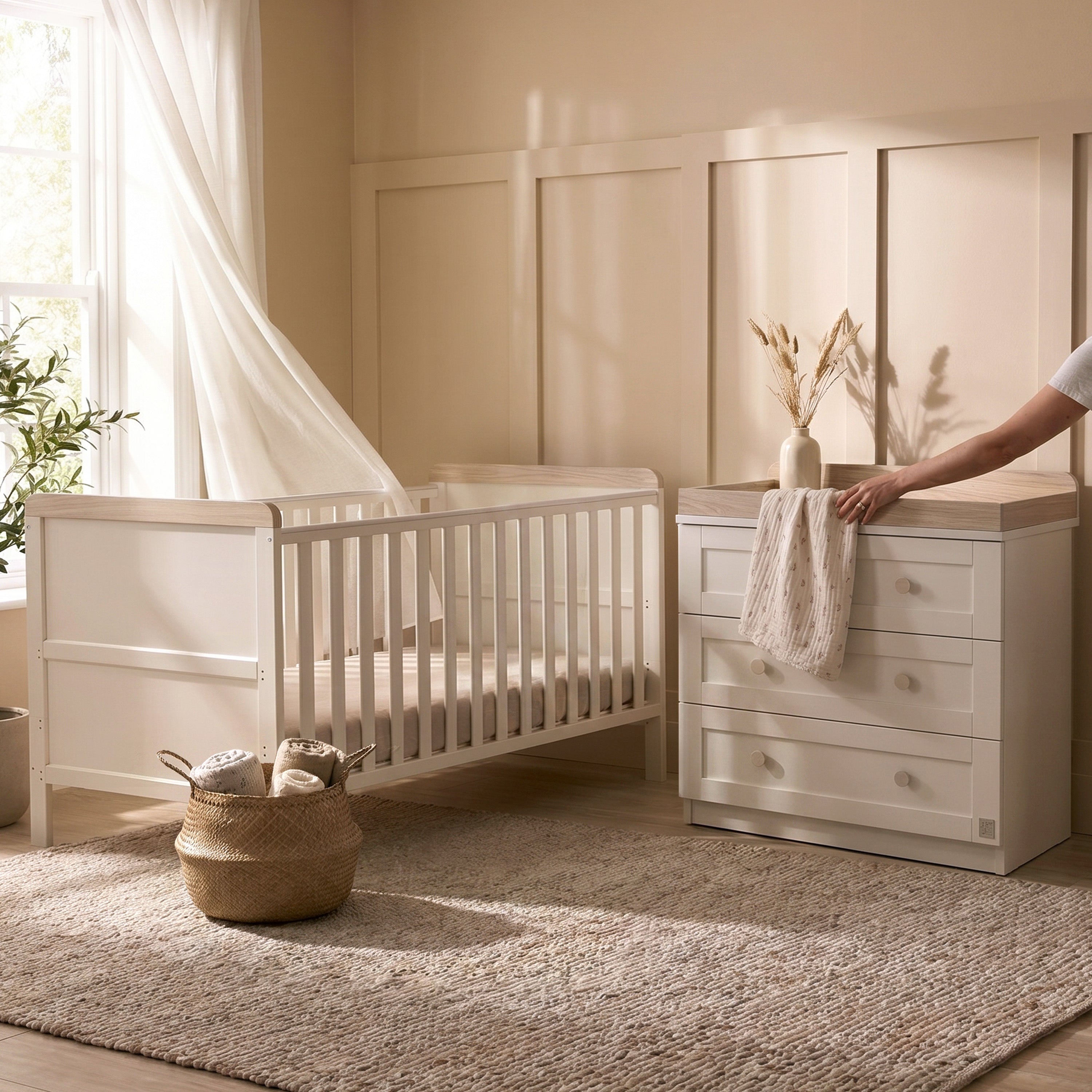 Haddington Cot Bed with Changing Unit & Chest of Drawers Bundle