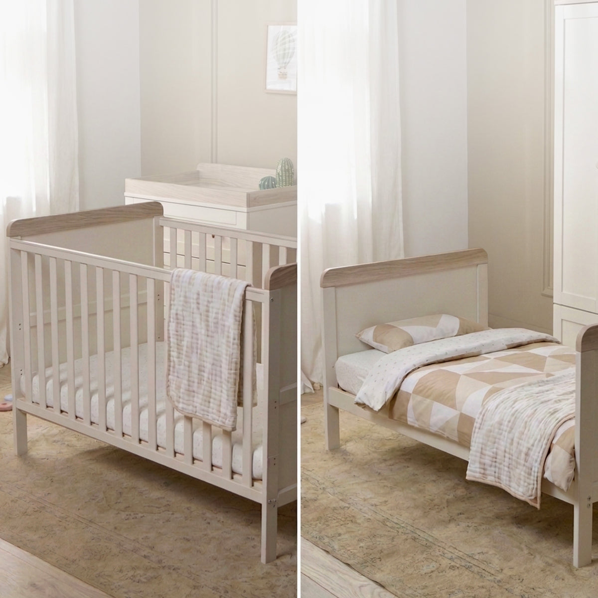 Haddington Cot Bed with Cot Top Changing Unit