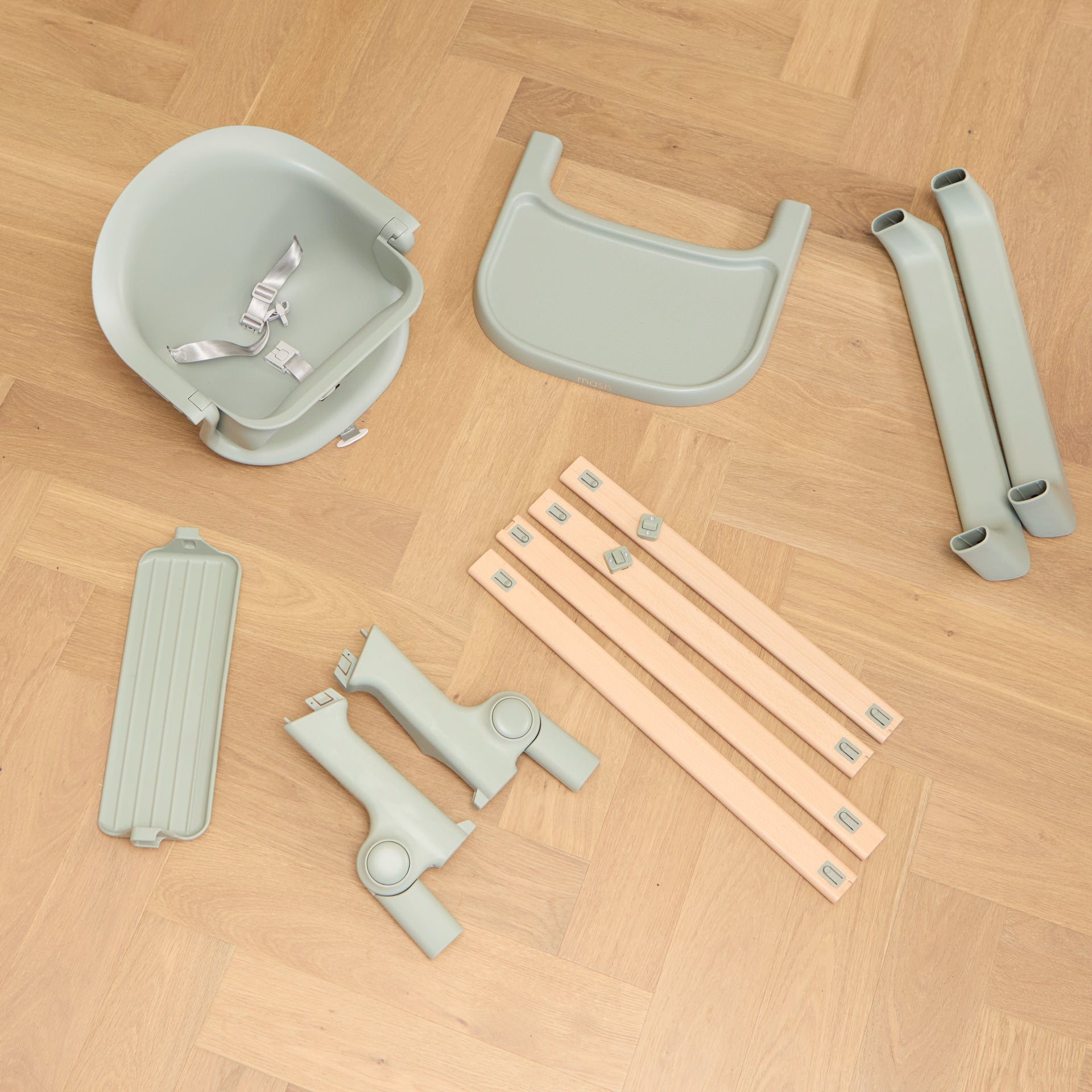 Mash High Chair & Newborn Seat - Sage