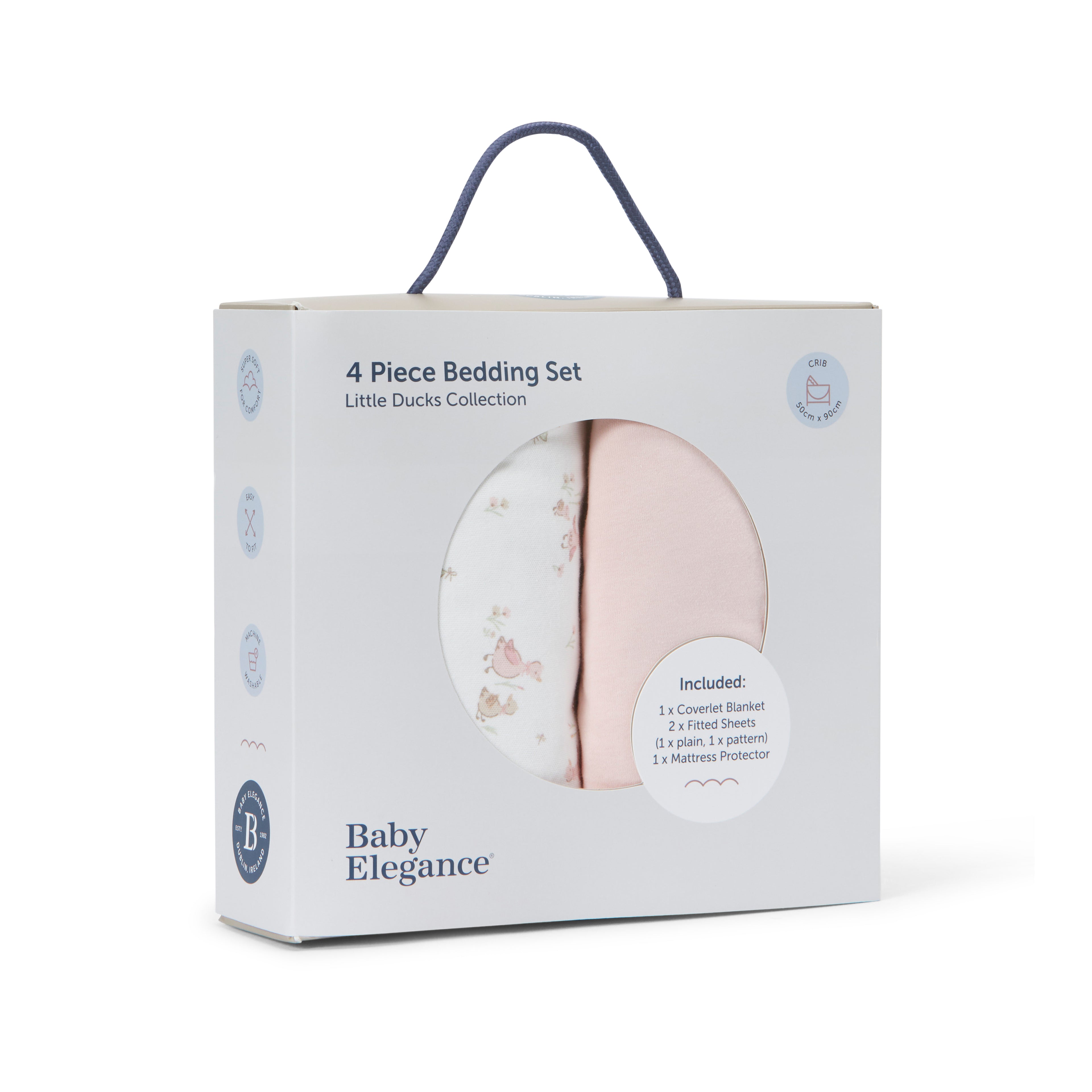Crib Bedding Set - 45 x 90cm - 4pcs