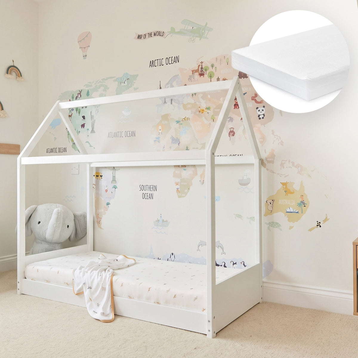 HUT Toddler Bed & Mattress Bundle