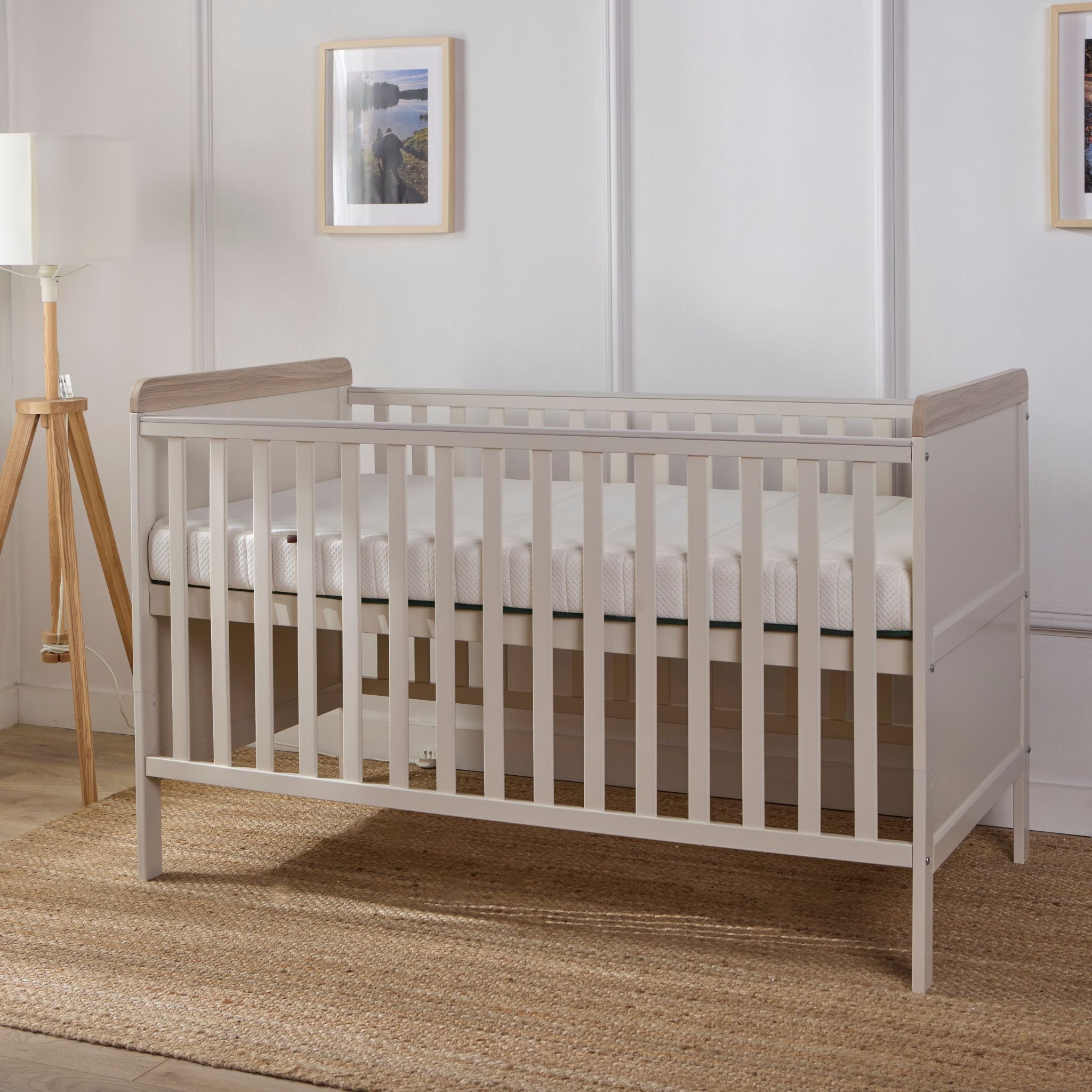 Haddington Cot Bed, Mattress, Sheets & Mattress Protector Bundle