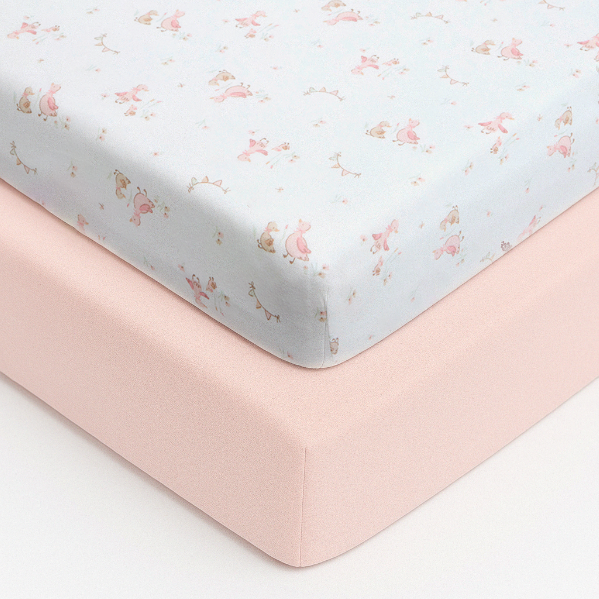 Travel Cot Sheets - 70 x 100cm - 2 Pack