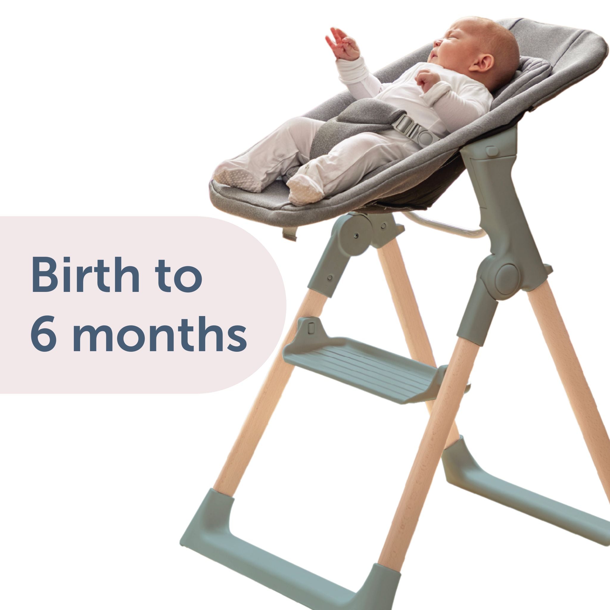 Mash High Chair & Newborn Seat - Sage
