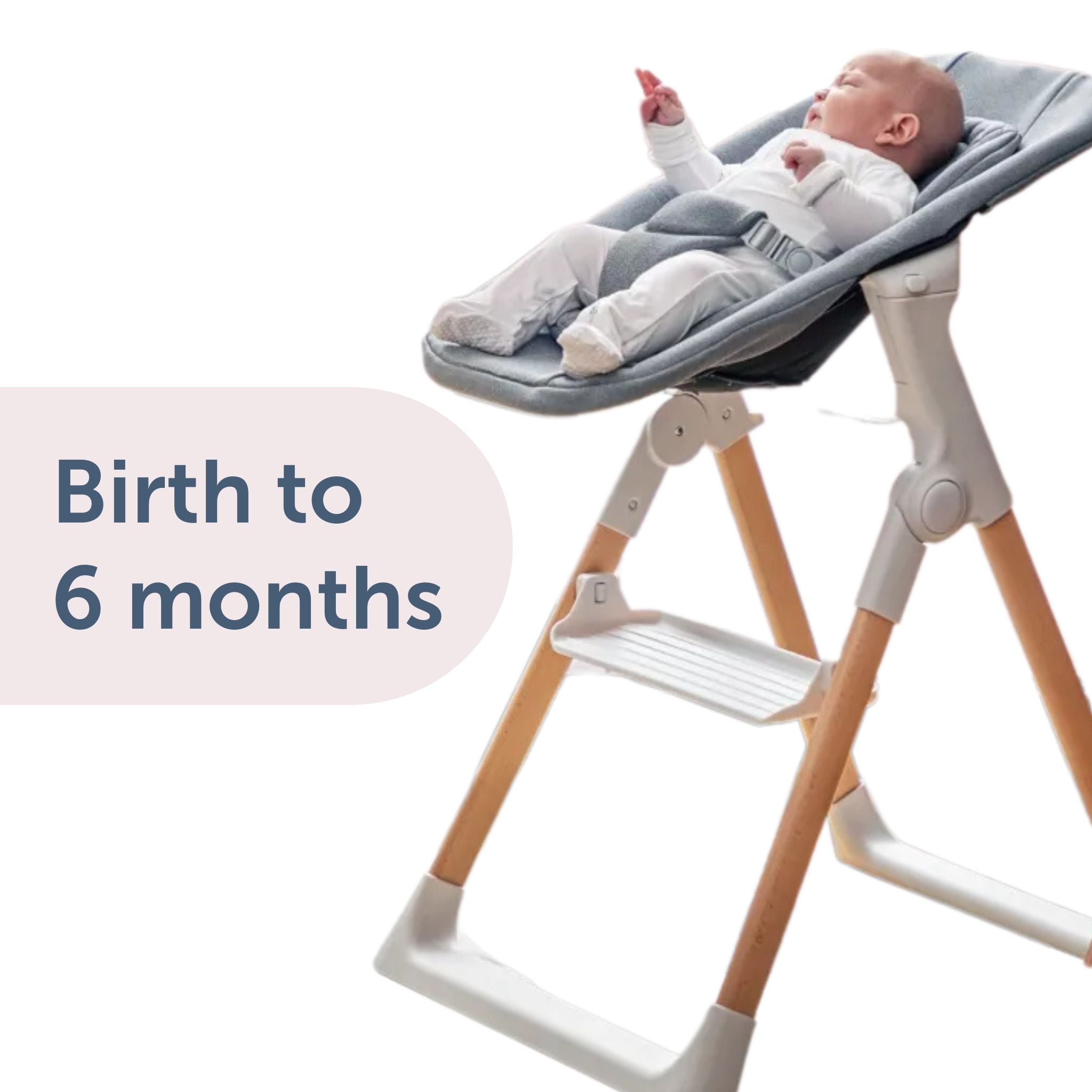 Mash High Chair & Newborn Seat - White