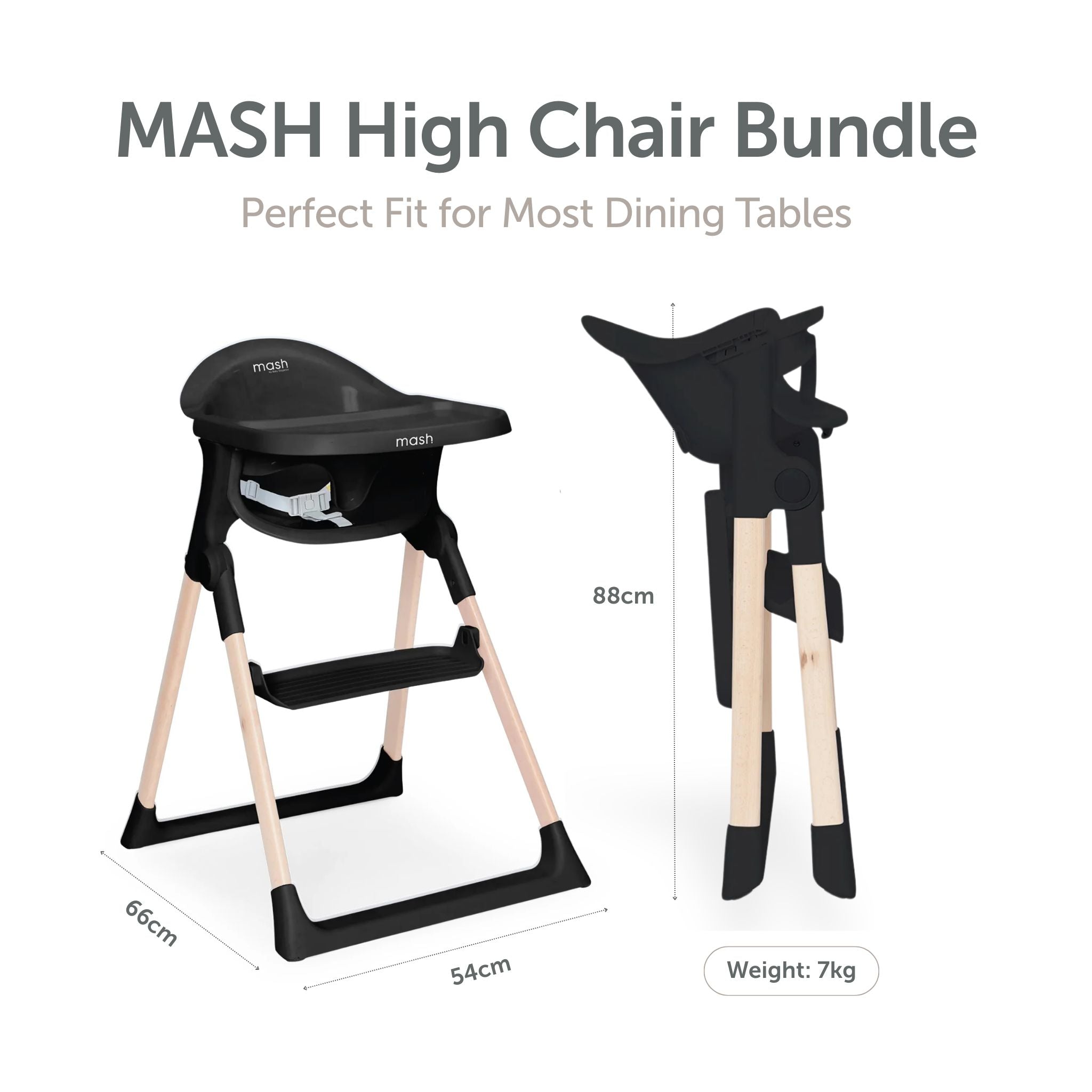 Mash High Chair Bundle - Black