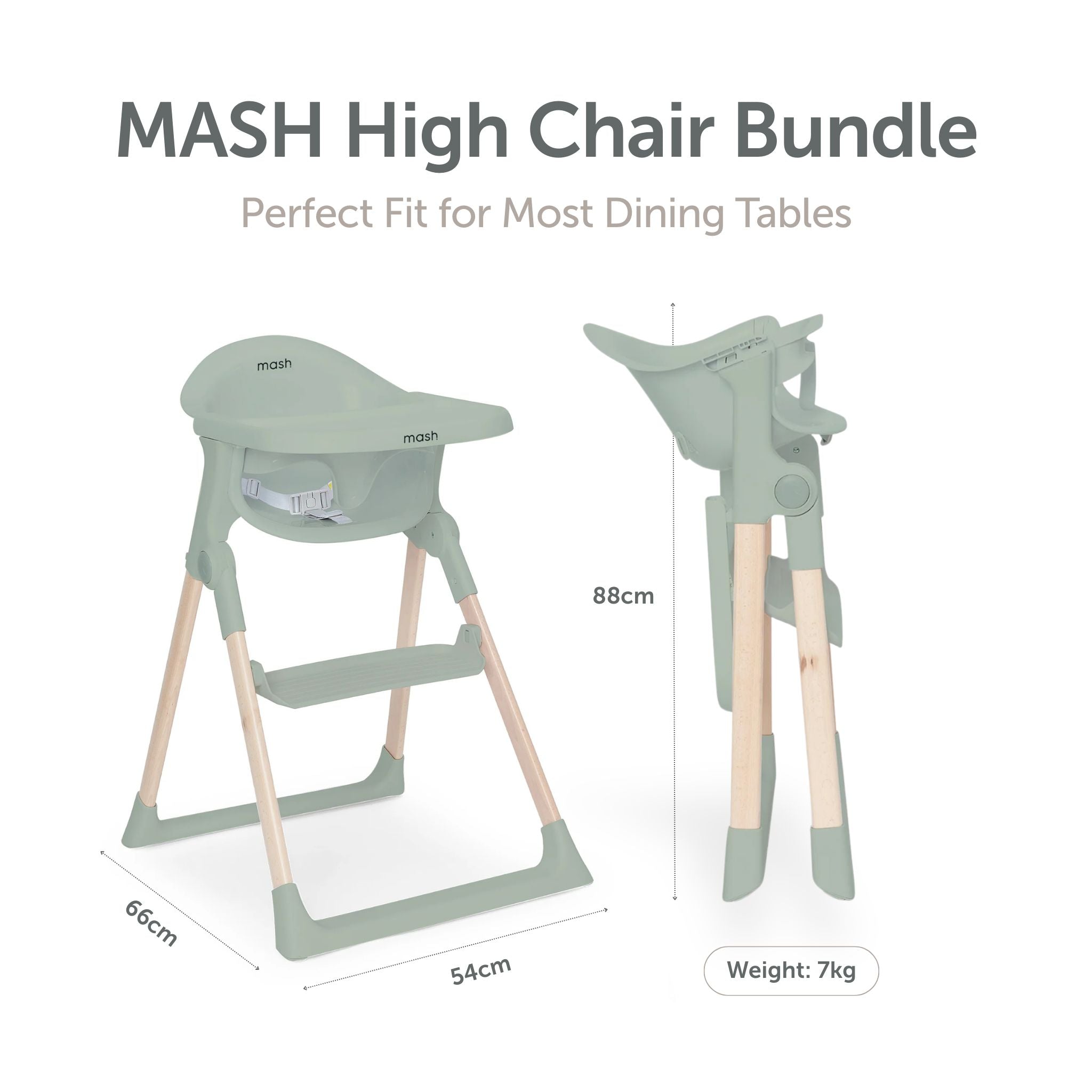 Mash High Chair Bundle - Sage