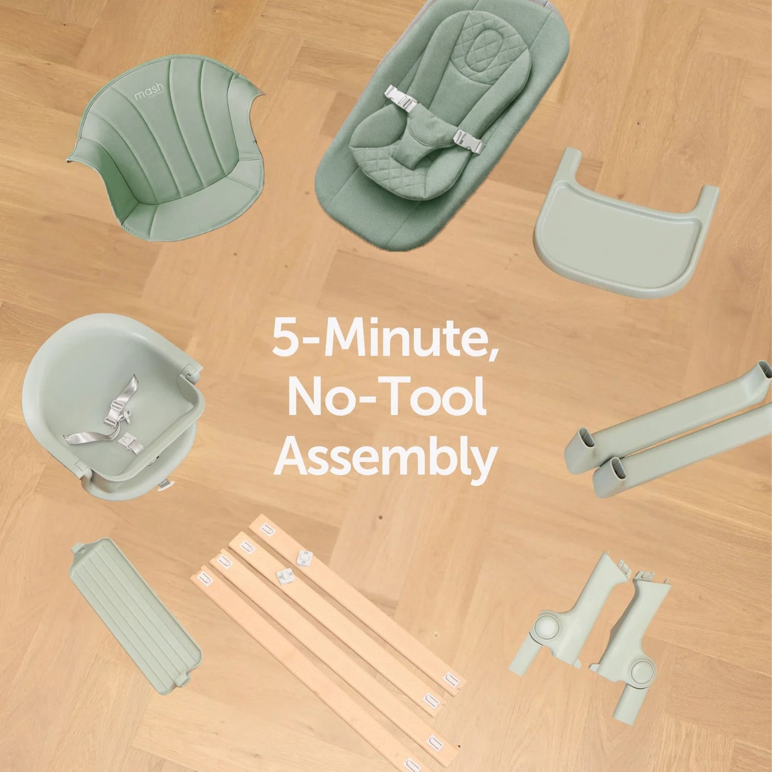 Mash High Chair Bundle - Sage