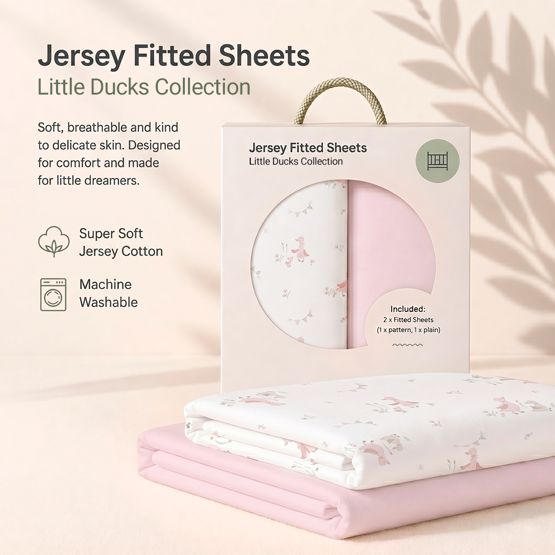 Travel Cot Sheets - 70 x 100cm - 2 Pack