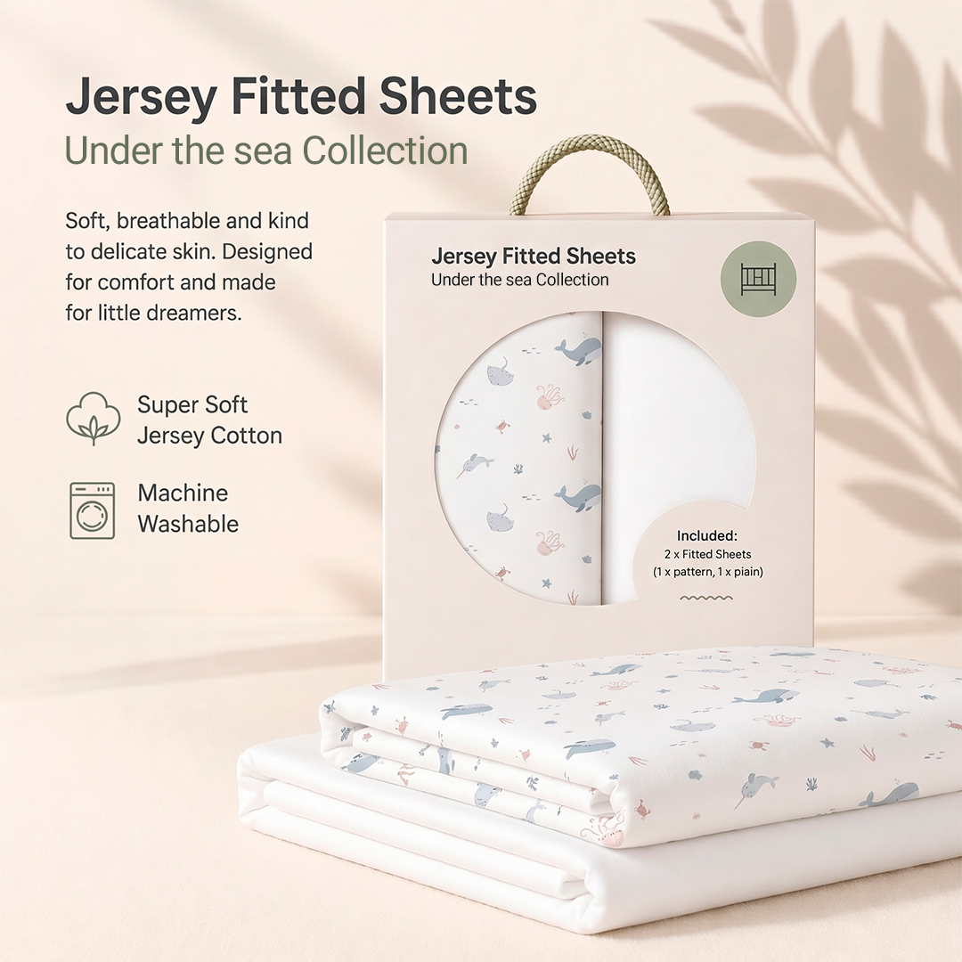 Travel Cot Sheets - 70 x 100cm - 2 Pack