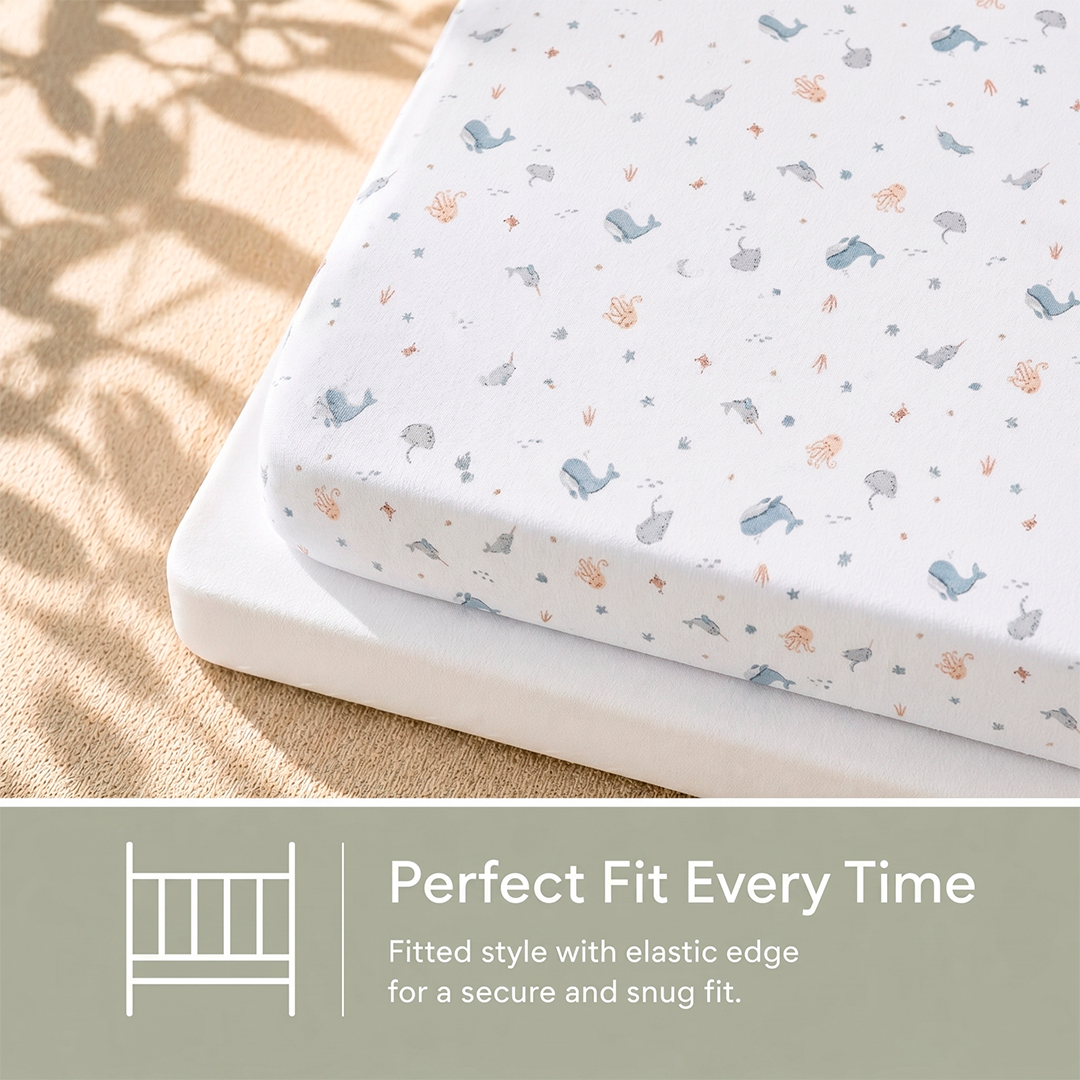 Cot Bed Sheets - 70 x 140cm - 2 Pack