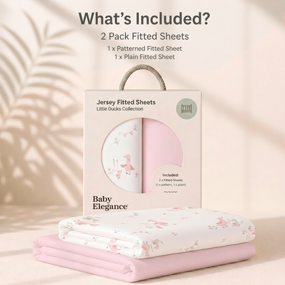 Travel Cot Sheets - 70 x 100cm - 2 Pack