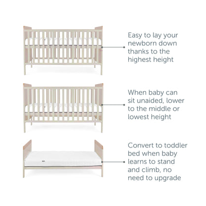 Haddington Cot Bed with Cot Top Changing Unit