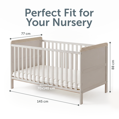 Haddington Cot Bed with Cot Top Changing Unit