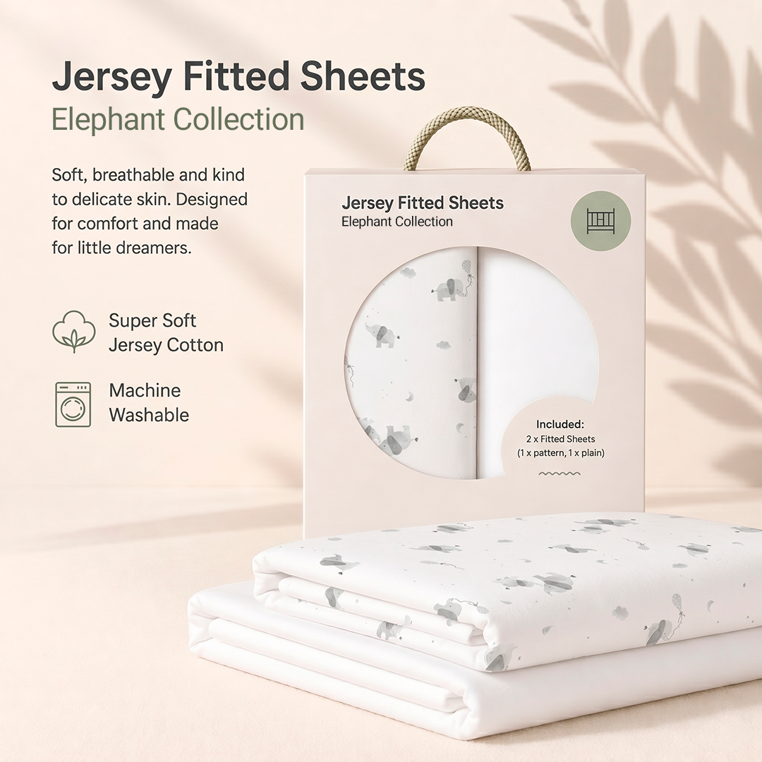 Travel Cot Sheets - 70 x 100cm - 2 Pack