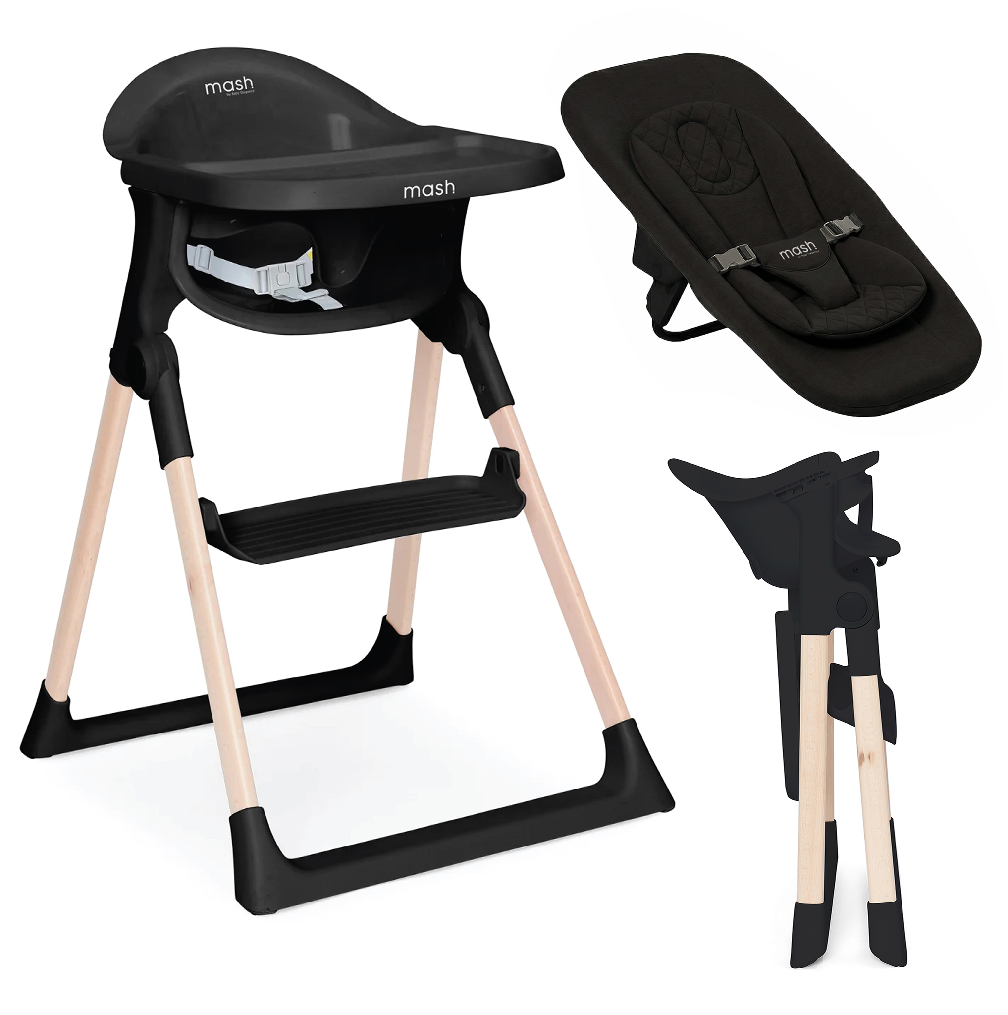 Mash High Chair Bundle - Black