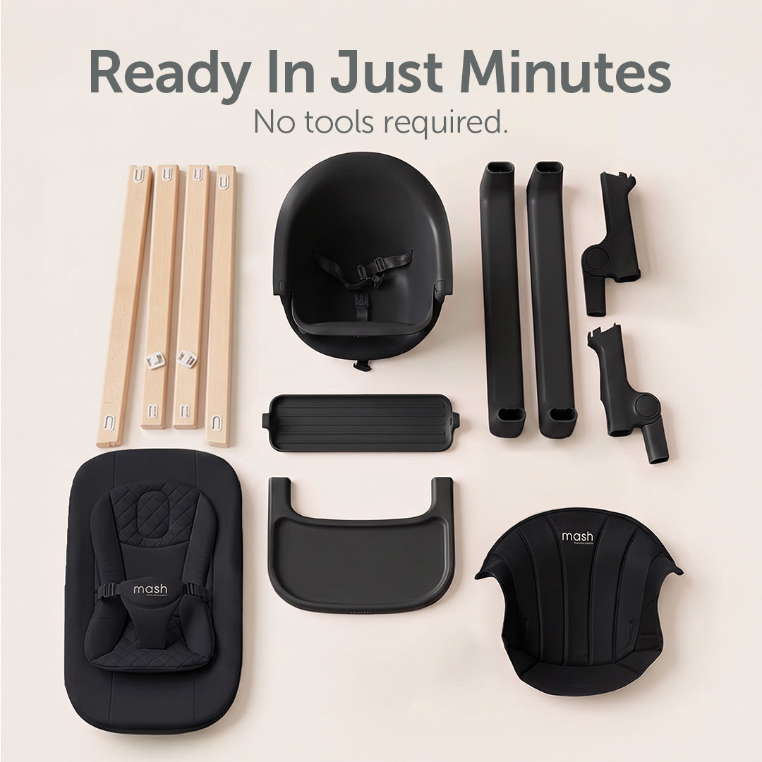 Mash High Chair Bundle - Black