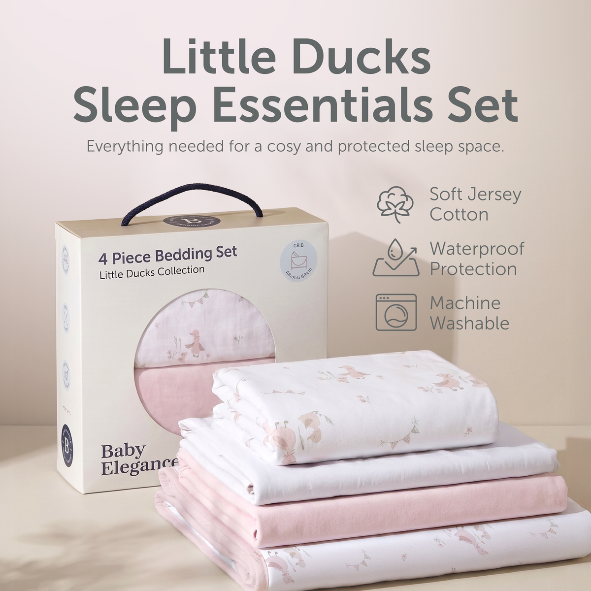 Cot Bed Bedding Set - 70 x 140cm - 4pcs
