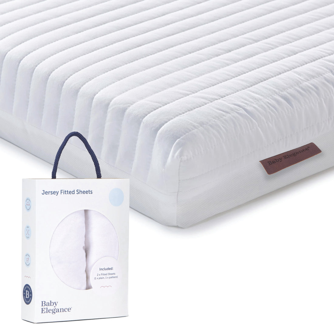 Cot Bed Mattress (Micro Pocket Spring) & Sheets Bundle