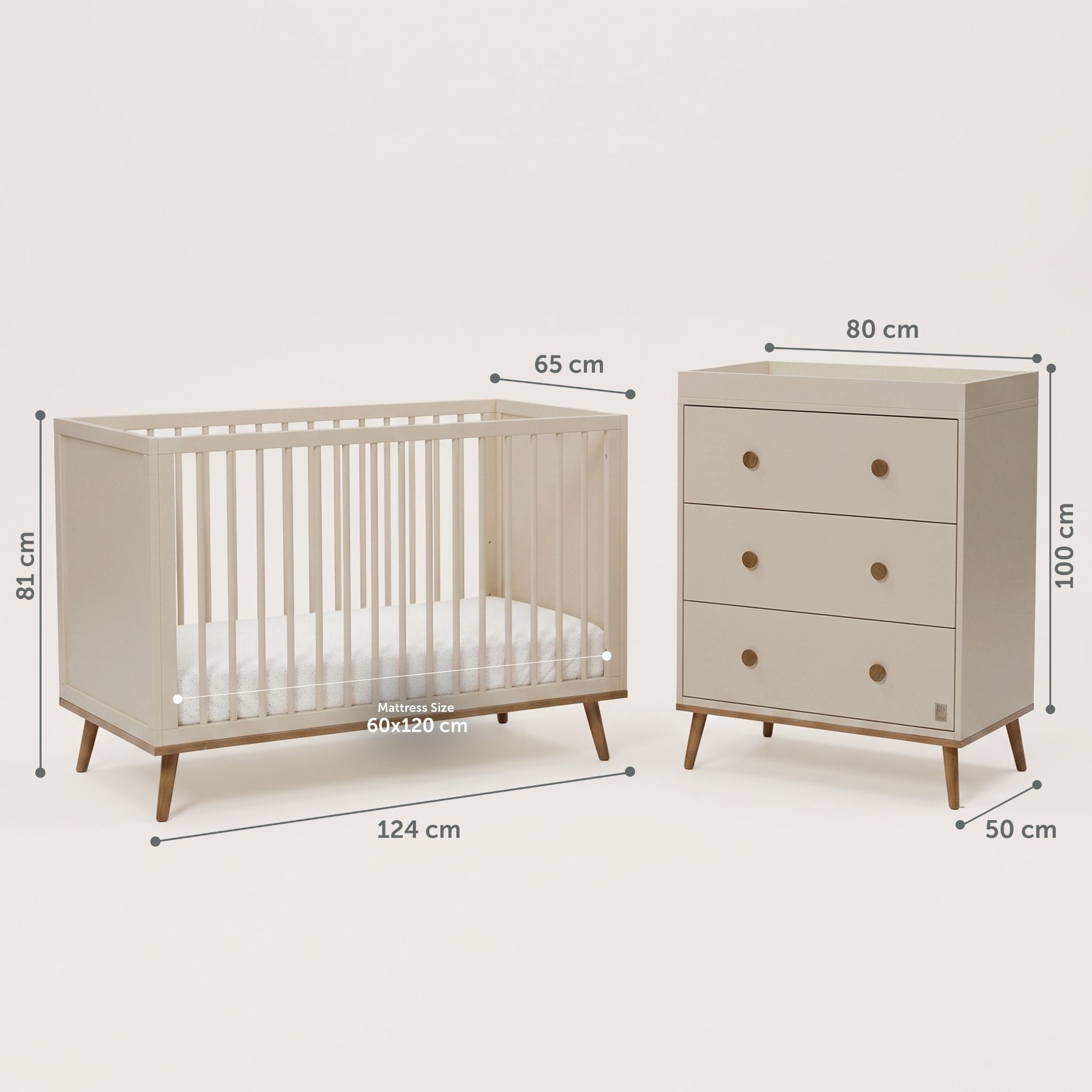 Ollie Cot &amp; Chest of Drawers Bundle