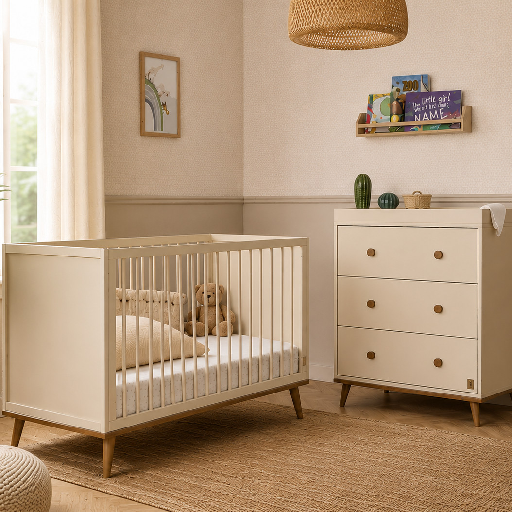 Ollie Cot &amp; Chest of Drawers Bundle