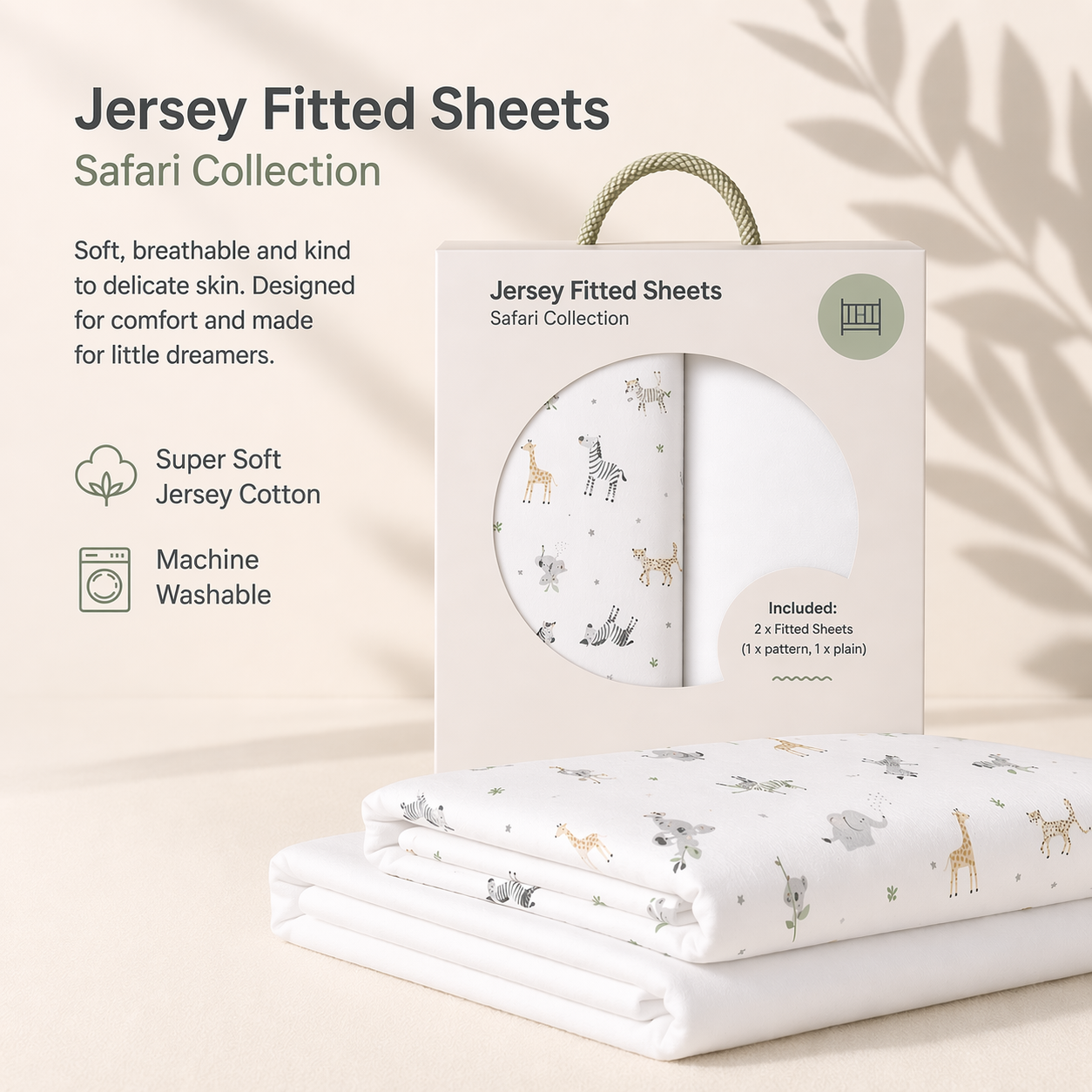 Travel Cot Sheets - 70 x 100cm - 2 Pack