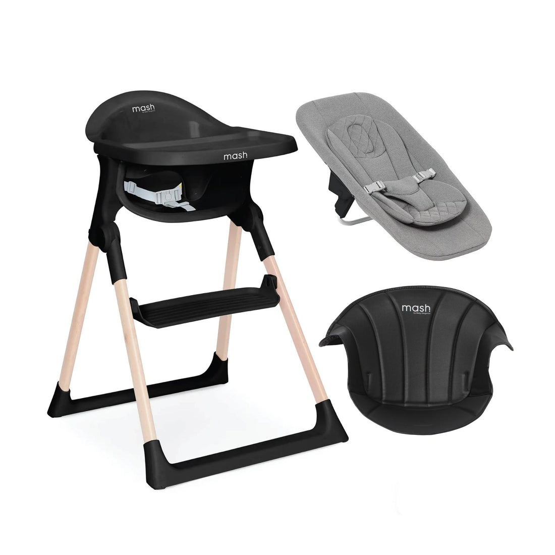 Mash High Chair Bundle - Black