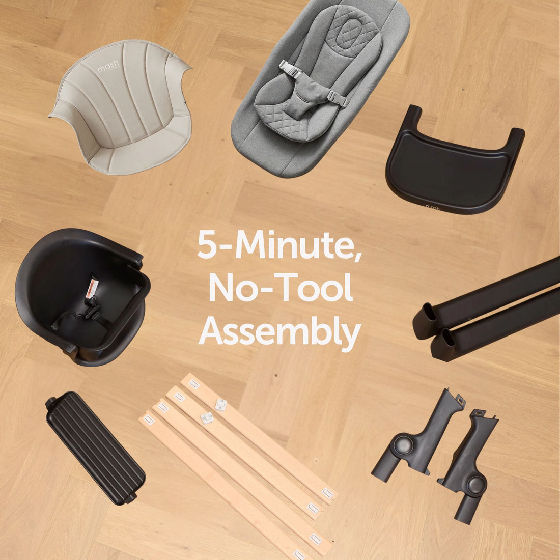 Mash High Chair Bundle - Black